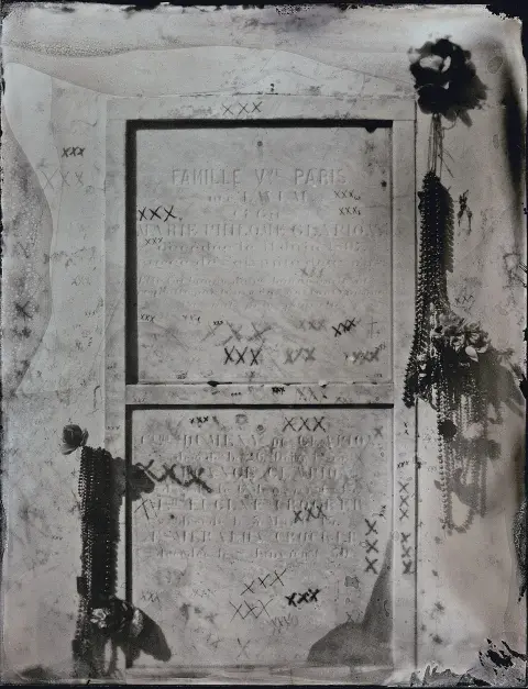 The Crypt of Marie Laveau, as Tintype, New Orleans, 2014 — Tintype photographs, 4.25x5.5" ea., 2014 (3 of 5)