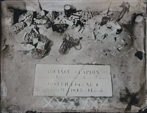 The Crypt of Marie Laveau, as Tintype, New Orleans, 2014 — Tintype photographs, 4.25x5.5" ea., 2014 (5 of 5)