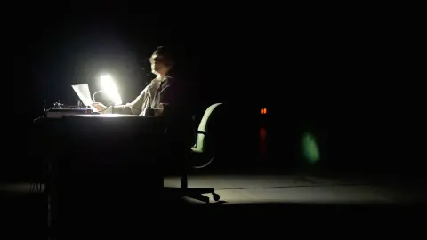 "Myoclonic Twitch" - performance documentation, Curtain Razors Theatre, 2021
