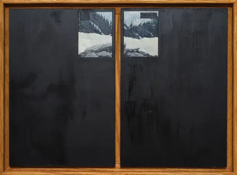 "We tracked a fugitive to Canada's northwest" No.1 - oil on panel, 16.5x12", 2026