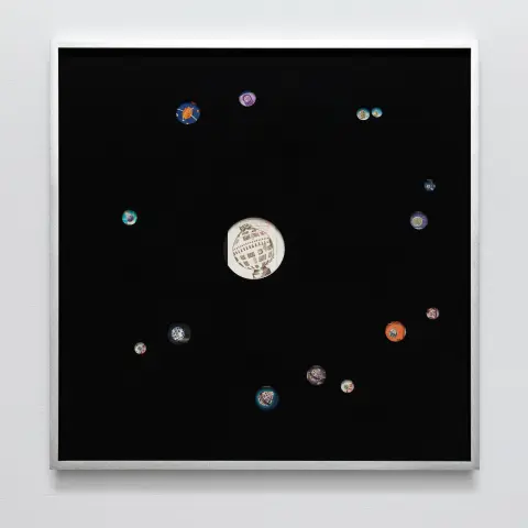 We are each of us the herald of our own obsolescence (Red Giant I) - 24"x24", Telus Permanent Collection