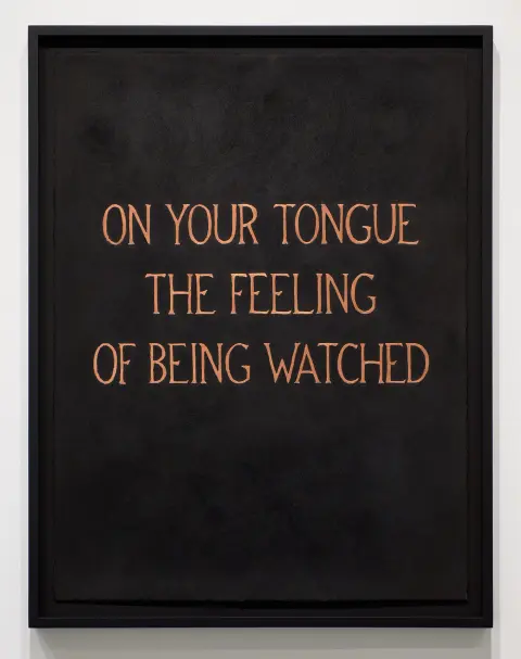 'To Conjure from Vapour No. 15 (The Devil)' - anthracite coal, charcoal, copper leaf on paper, 30x22 inches